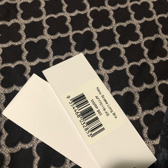 AllFenix Sports Bra XS Racerback Cut Out Back Blue Black Snake Skin Print Womens - Picture 3 of 8